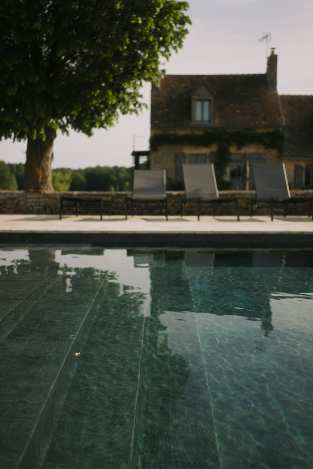luxury poolside exterior